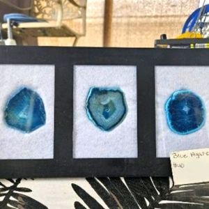 Blue agate stones